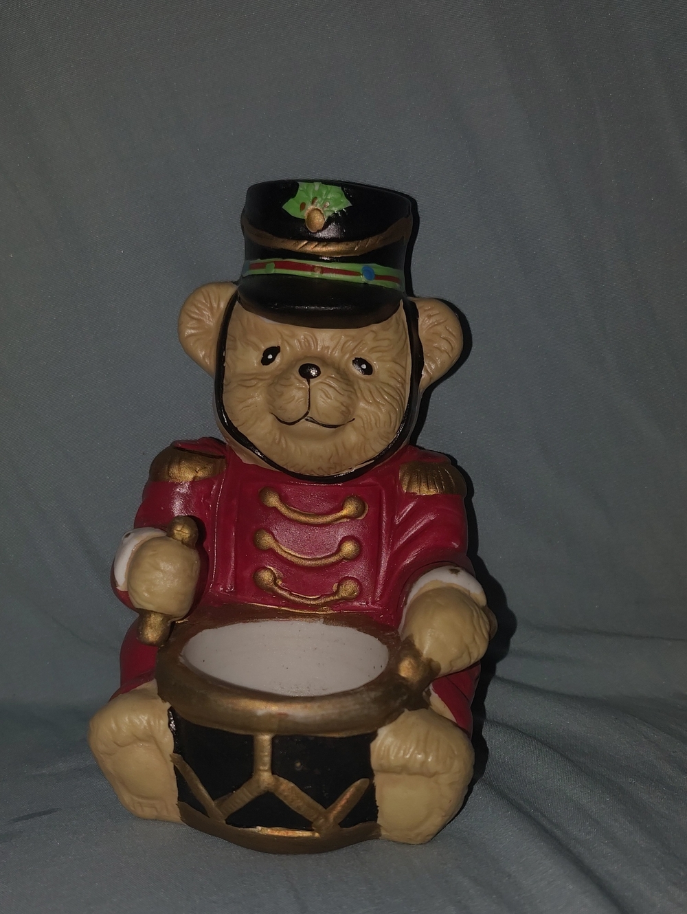 Drummer Bear Candle Holder.